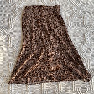 Reformation Leopard Print Midi Skirt